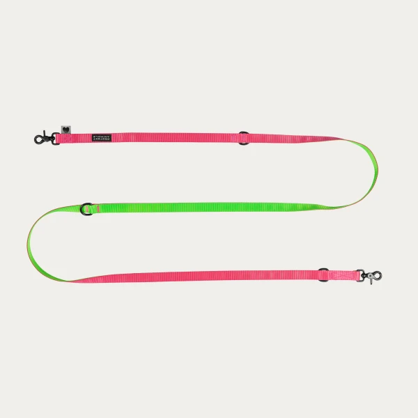 Smycz Duo  | pink - green