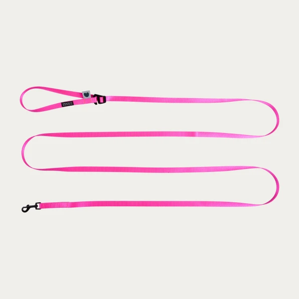 Smycz dla małego psa lub kota | Neon pink