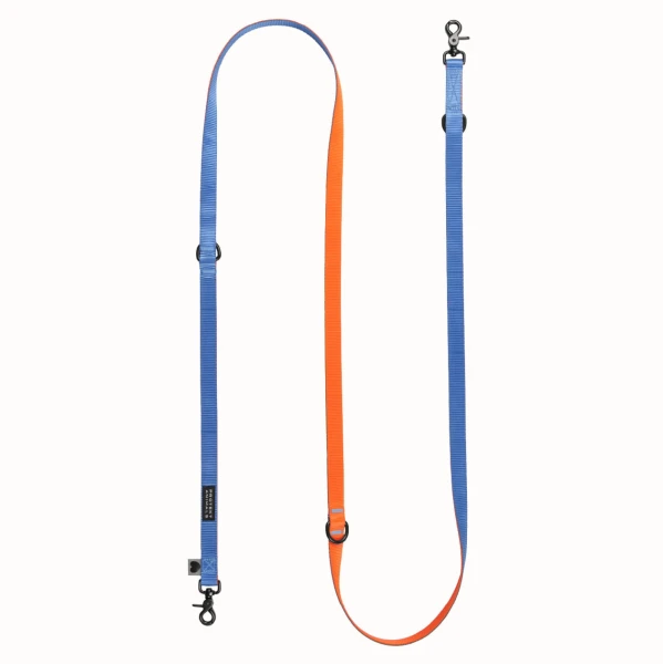 Smycz Duo  | blue - orange