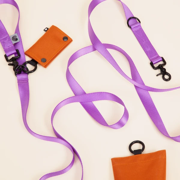 smycz przepinana  | Neon purple