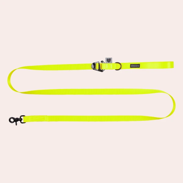 Smycz z regulacją długości hands free | Neon yellow