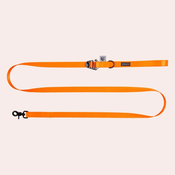 Smycz z regulacją długości hands free | Neon orange