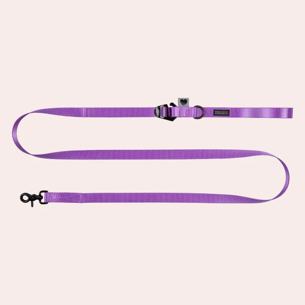 Smycz z regulacją długości hands free | Neon purple
