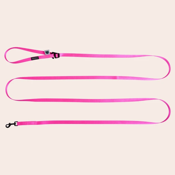 Smycz dla małego psa lub kota | Neon pink